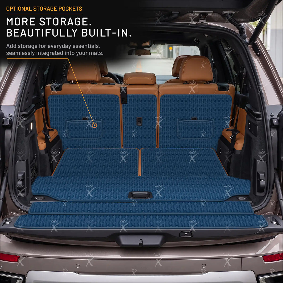 Luxus Twin-Diamond XtendFit Series Trunk Mat | Midnight Blue