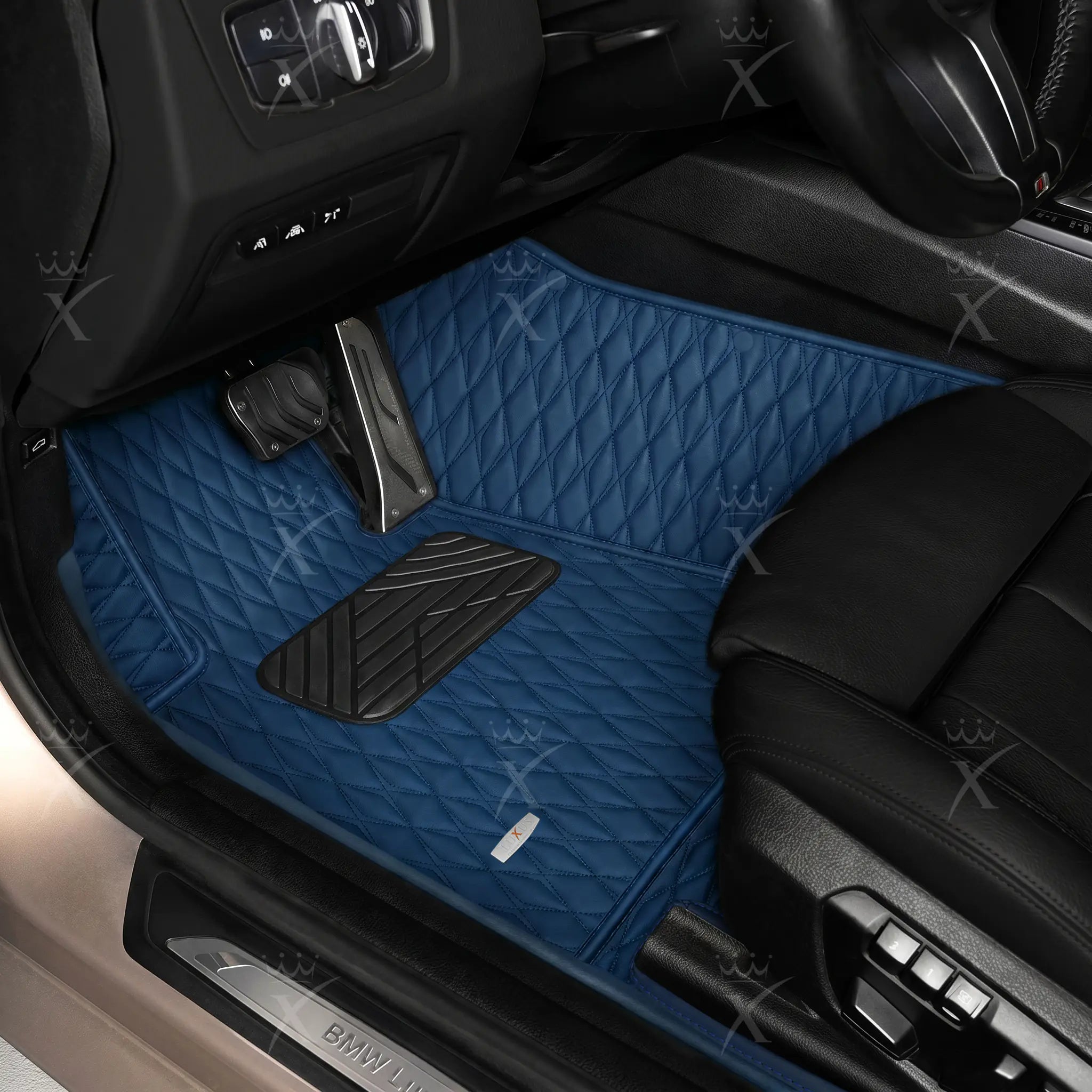 Luxus Twin-Diamond Series Floor Mats | Midnight Blue