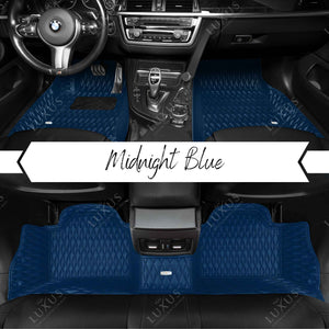 Twin-Diamond Midnight Blue Luxury Car Mats Set