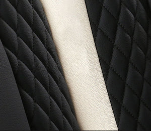 Black & Ferrari Red Universal Diamond Stitching Luxury Seat Covers