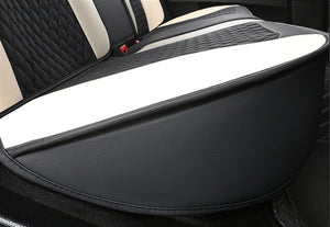Black & Beige Universal Diamond Stitching Luxury Seat Covers