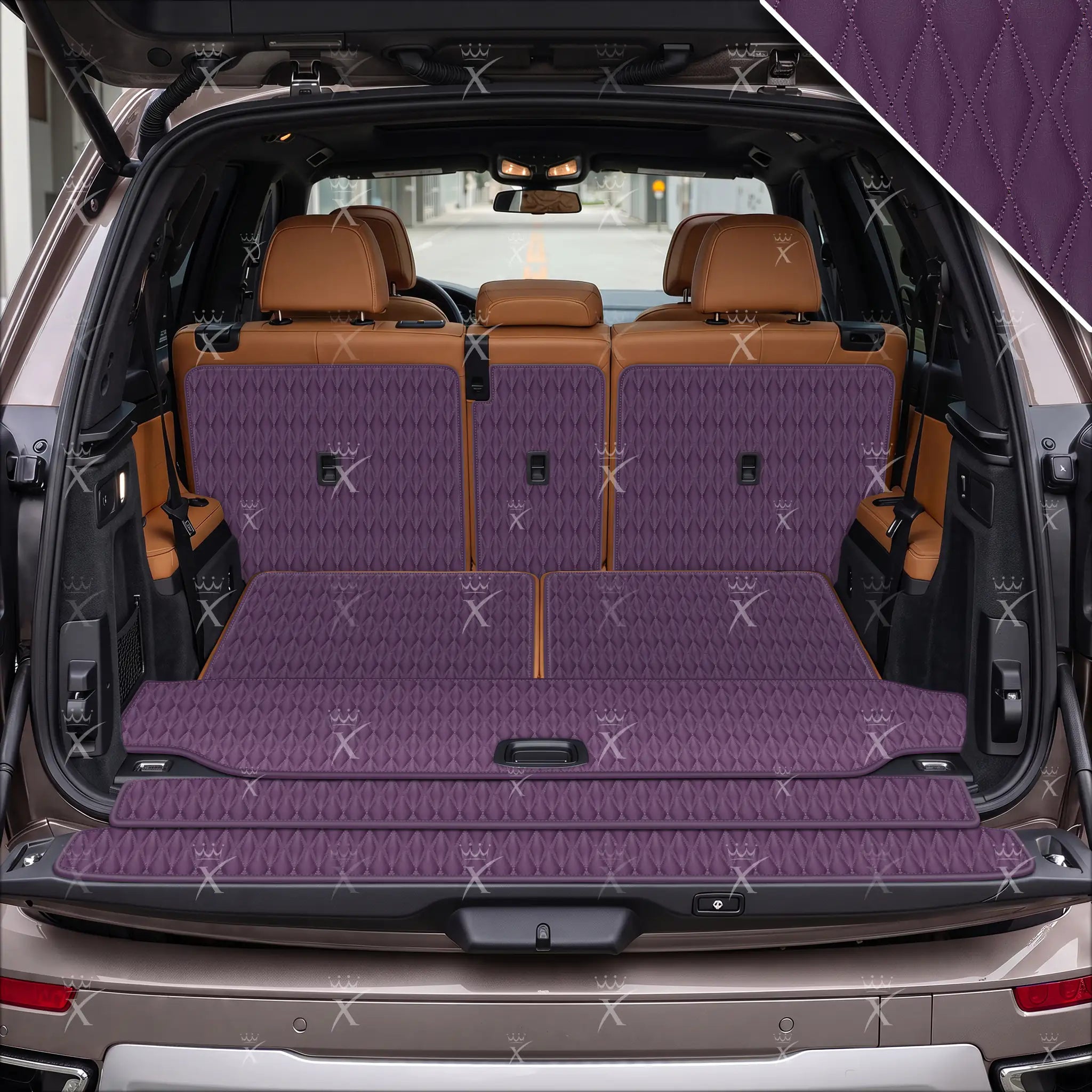 Luxus Twin-Diamond XtendFit Series Trunk Mat | Plum Purple