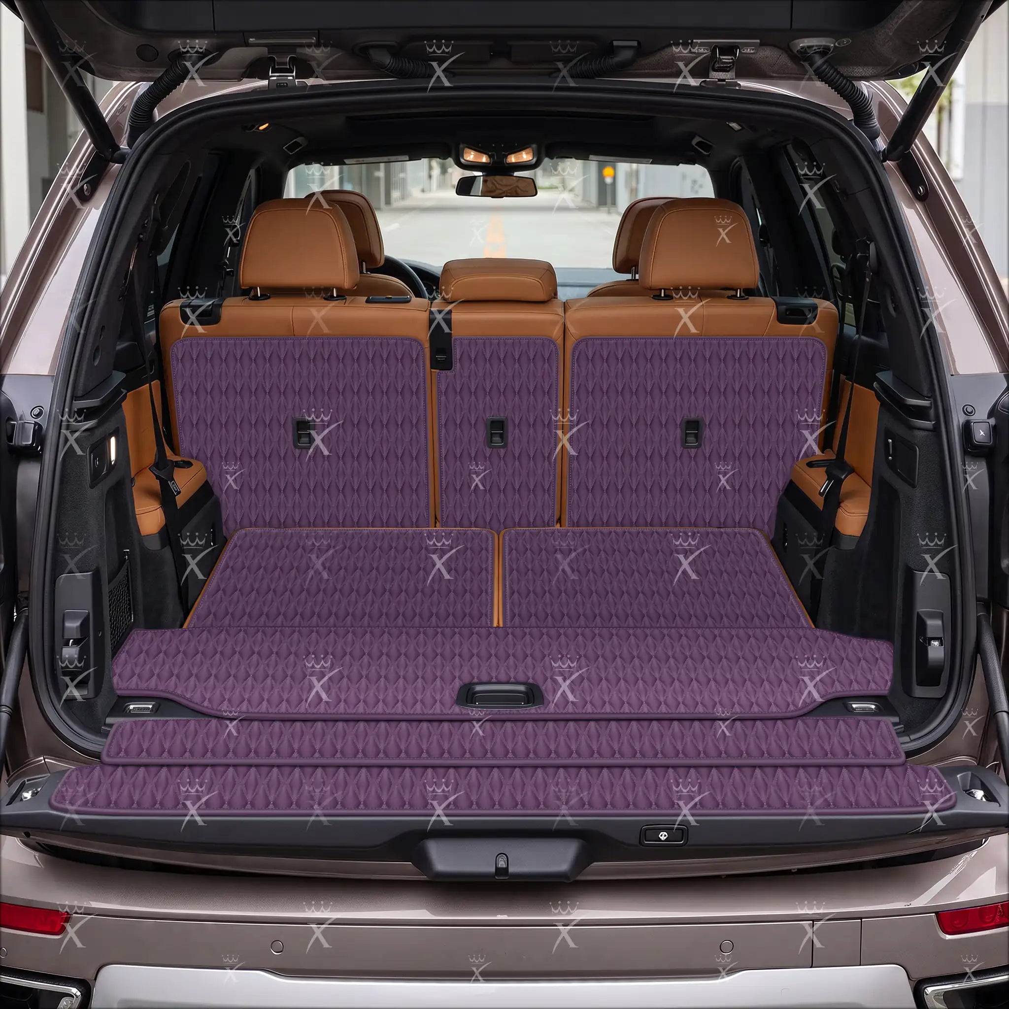 Luxus Twin-Diamond XtendFit Series Trunk Mat | Plum Purple