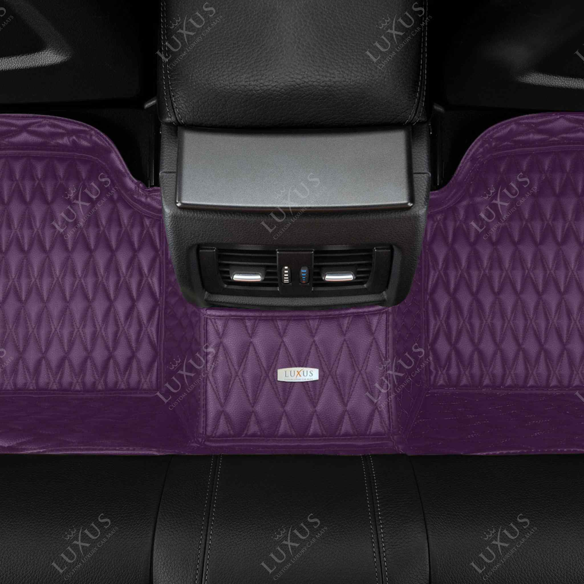 Twin-Diamond Plum Purple Luxury Car Mats Set