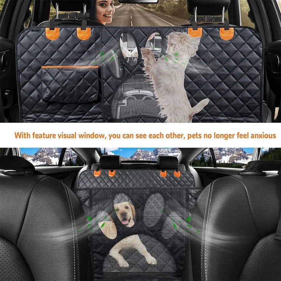 Diamond Stitching Dog Hammock Seat Cover