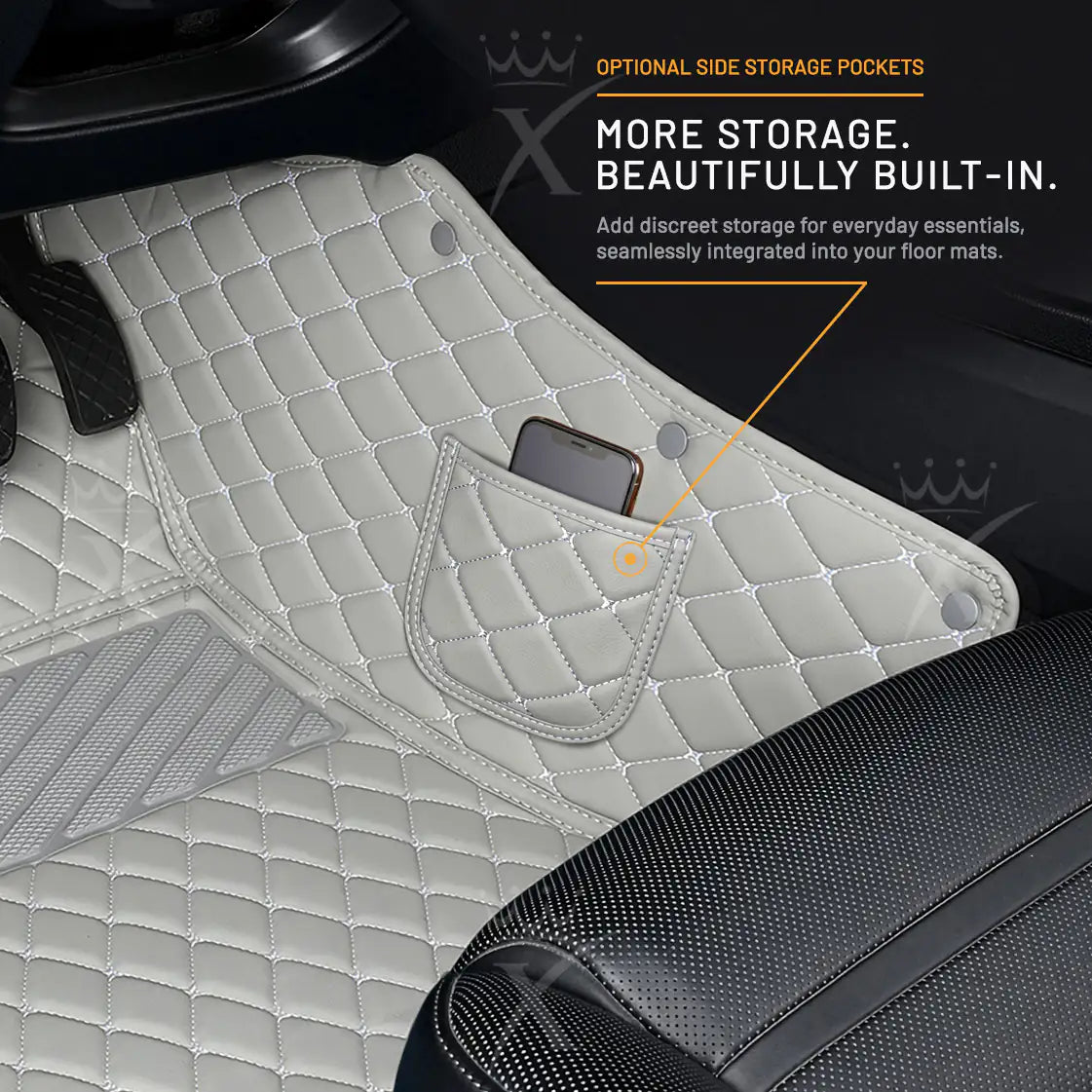 Luxus Car Mats™ - Luxe automattenset met zwarte en blauwe stiksels