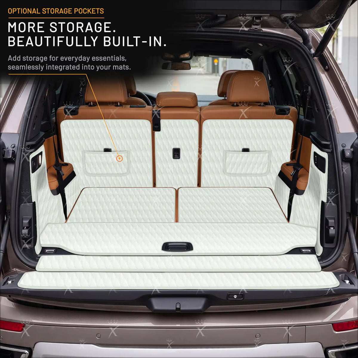 Luxus Twin-Diamond 360Fit Series Trunk Mat | Snow White