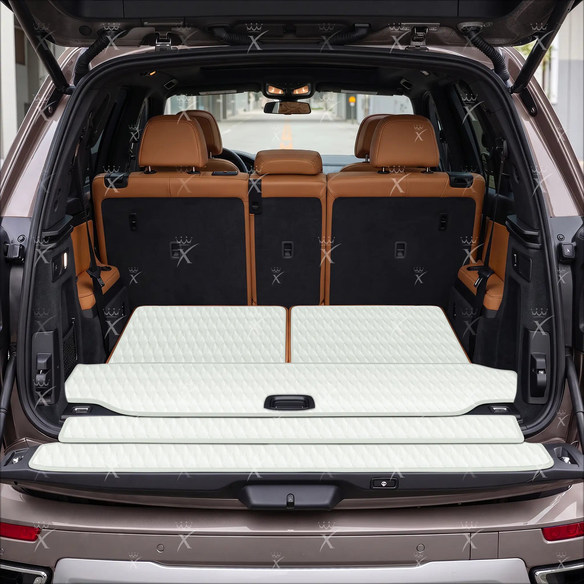 Luxus Twin-Diamond Base Series Trunk Mat | Snow White
