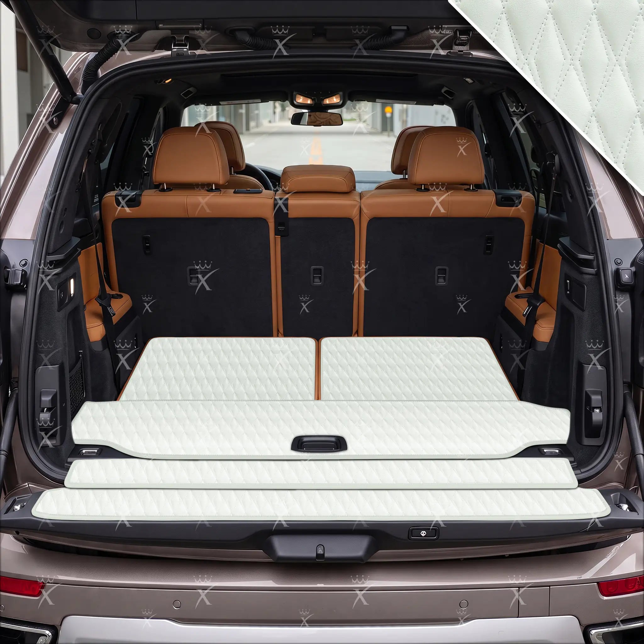 Luxus Twin-Diamond Base Series Trunk Mat | Snow White