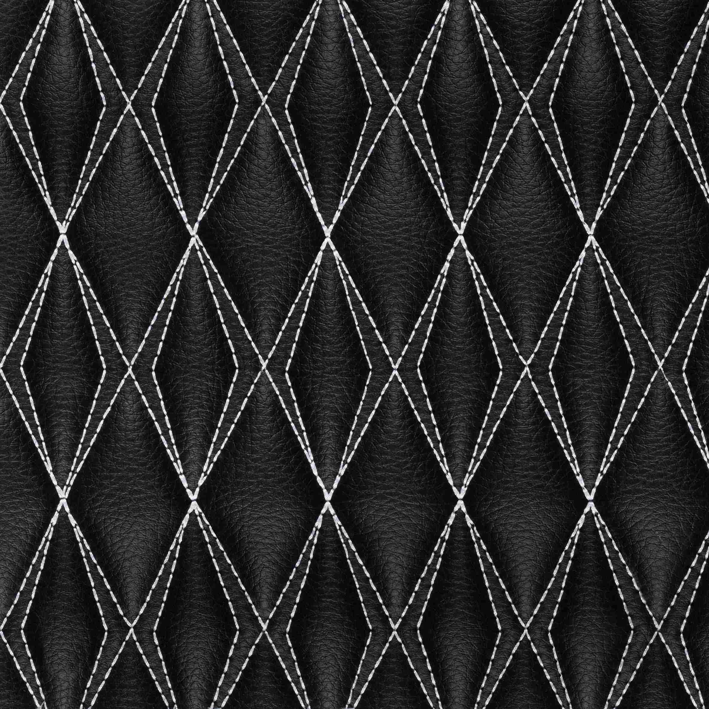 Luxus Twin-Diamond XtendFit Series Trunk Mat | Black & White Stitching