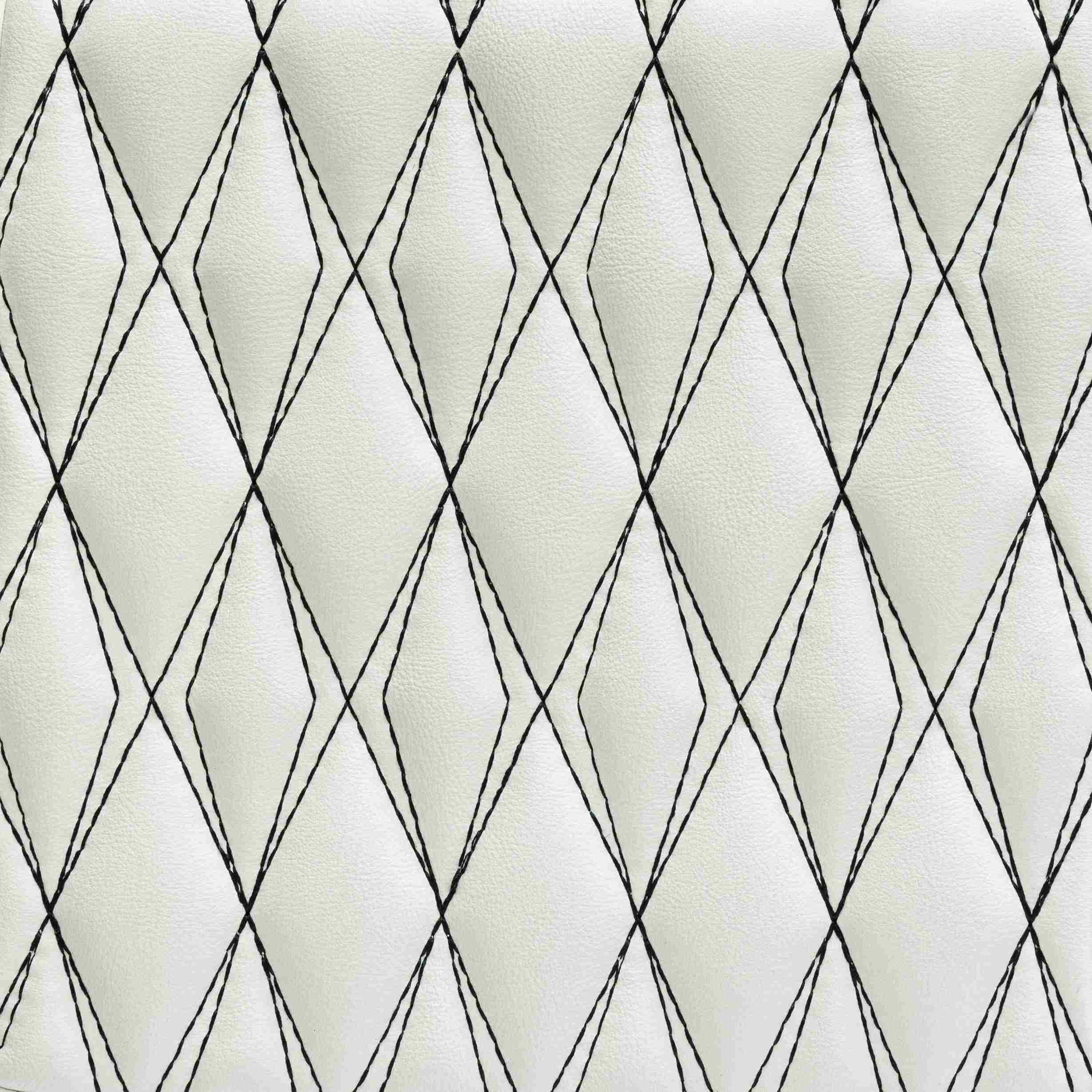 Luxus Twin-Diamond 360Fit Series Trunk Mat | Snow White & Black Stitching