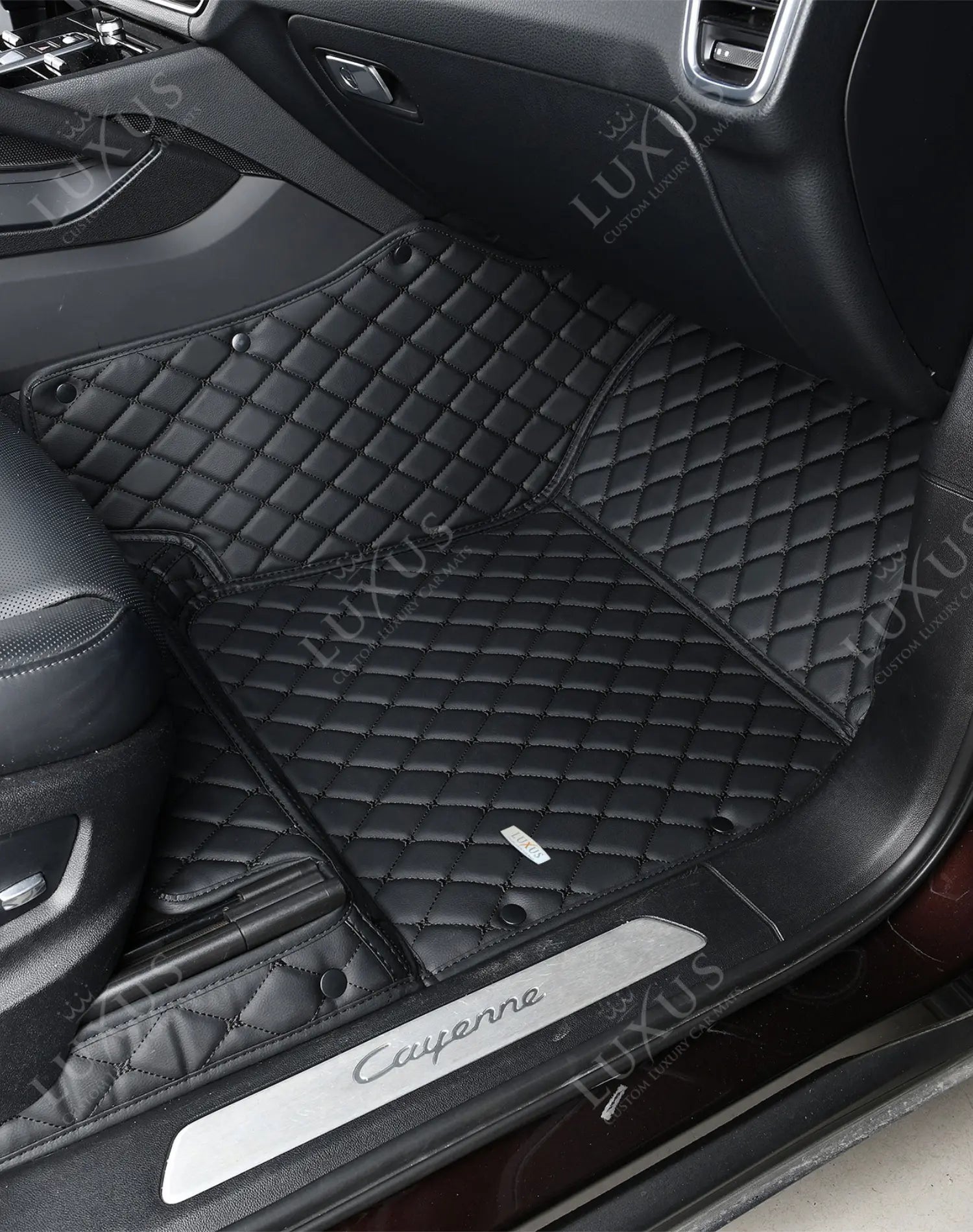 LIODOR Custom All-Weather Protection Leather Car Floor Mats for Cars Sedan  SUV Sports Car Waterproof Floor Mat (All Black)