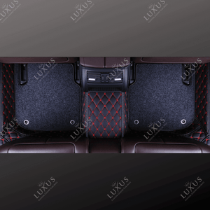 Luxus Car Mats™ - Luxe automattenset met zwarte en blauwe stiksels