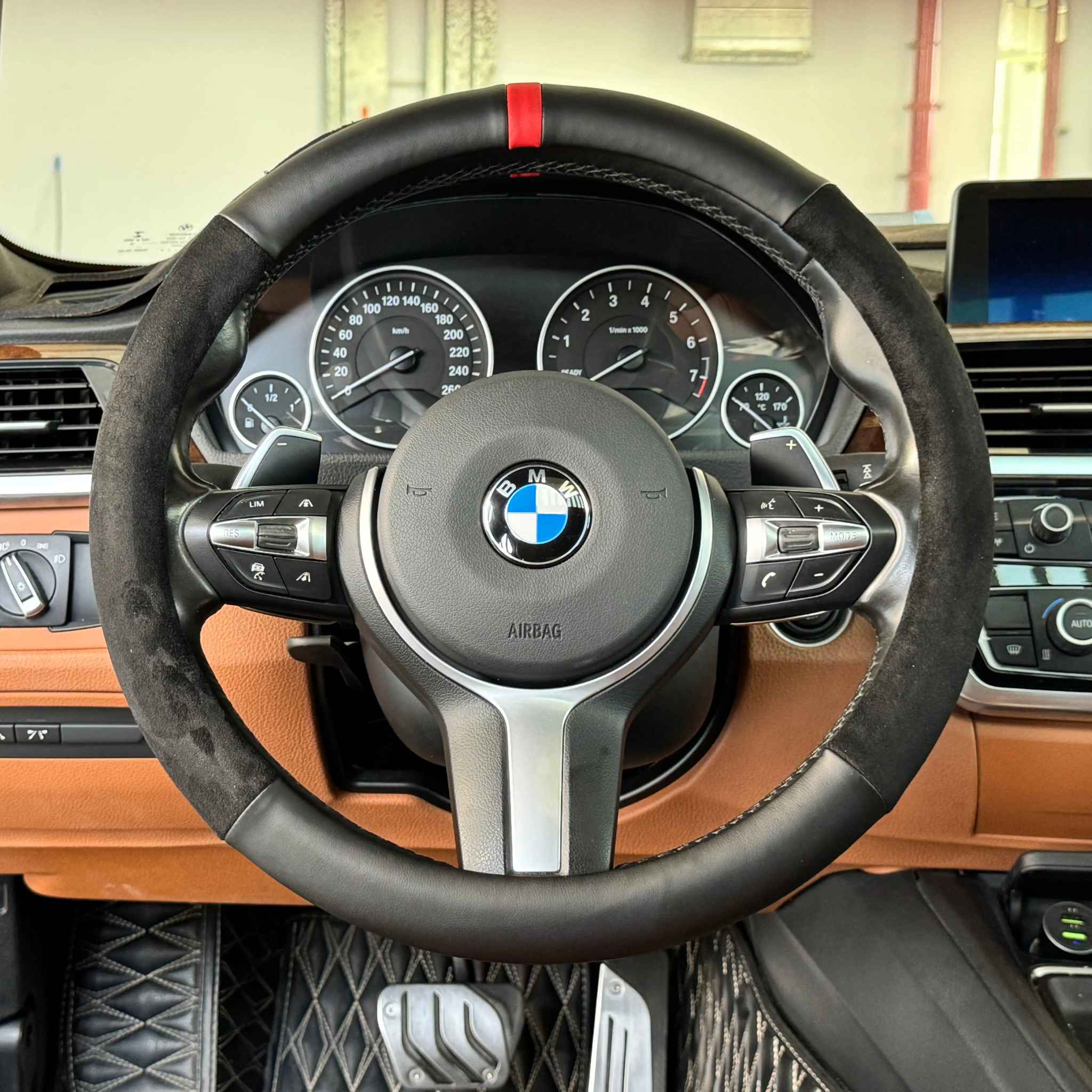 Nappa Leather + Suede Full Steering Wheel Cover