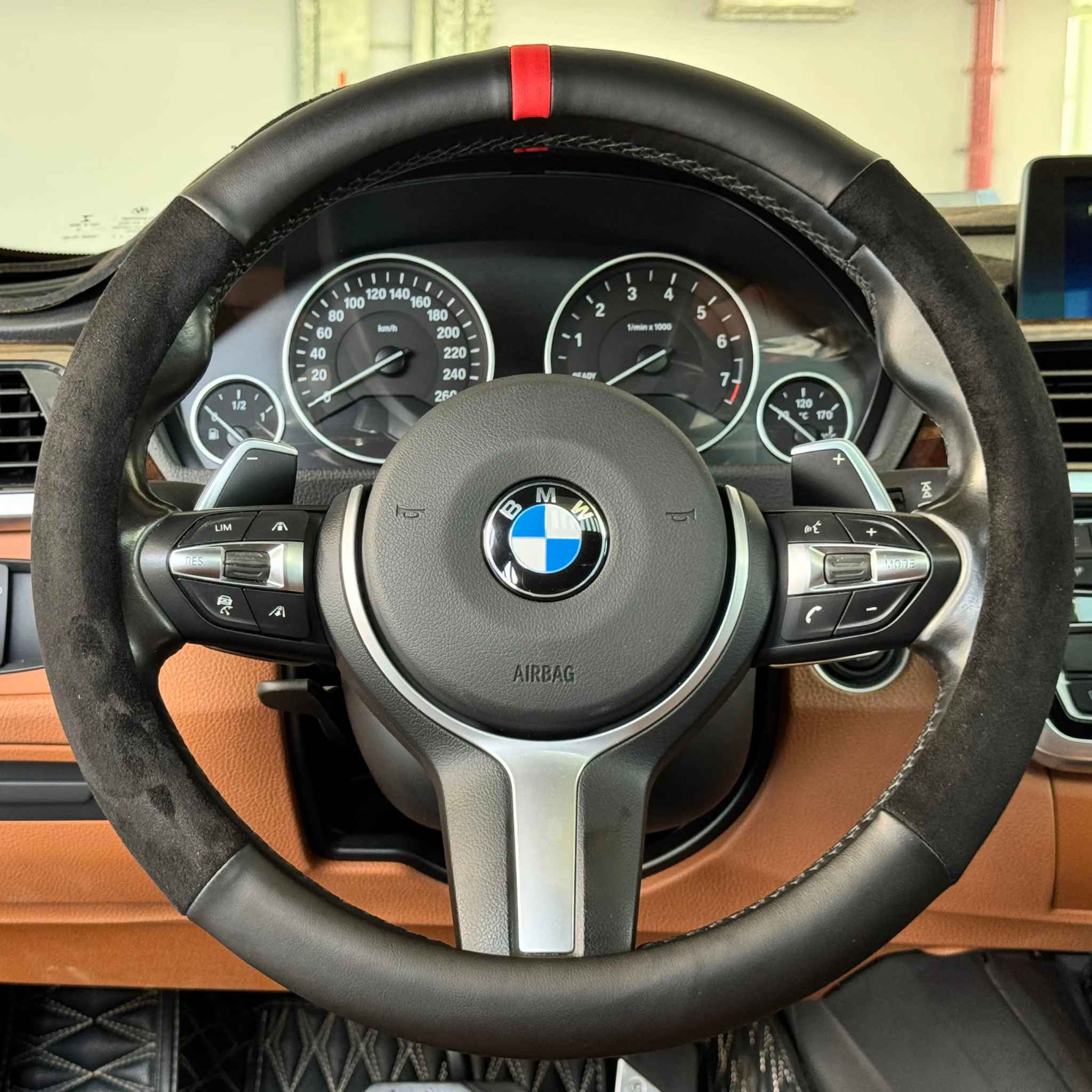 Nappa Leather + Suede Full Steering Wheel Cover