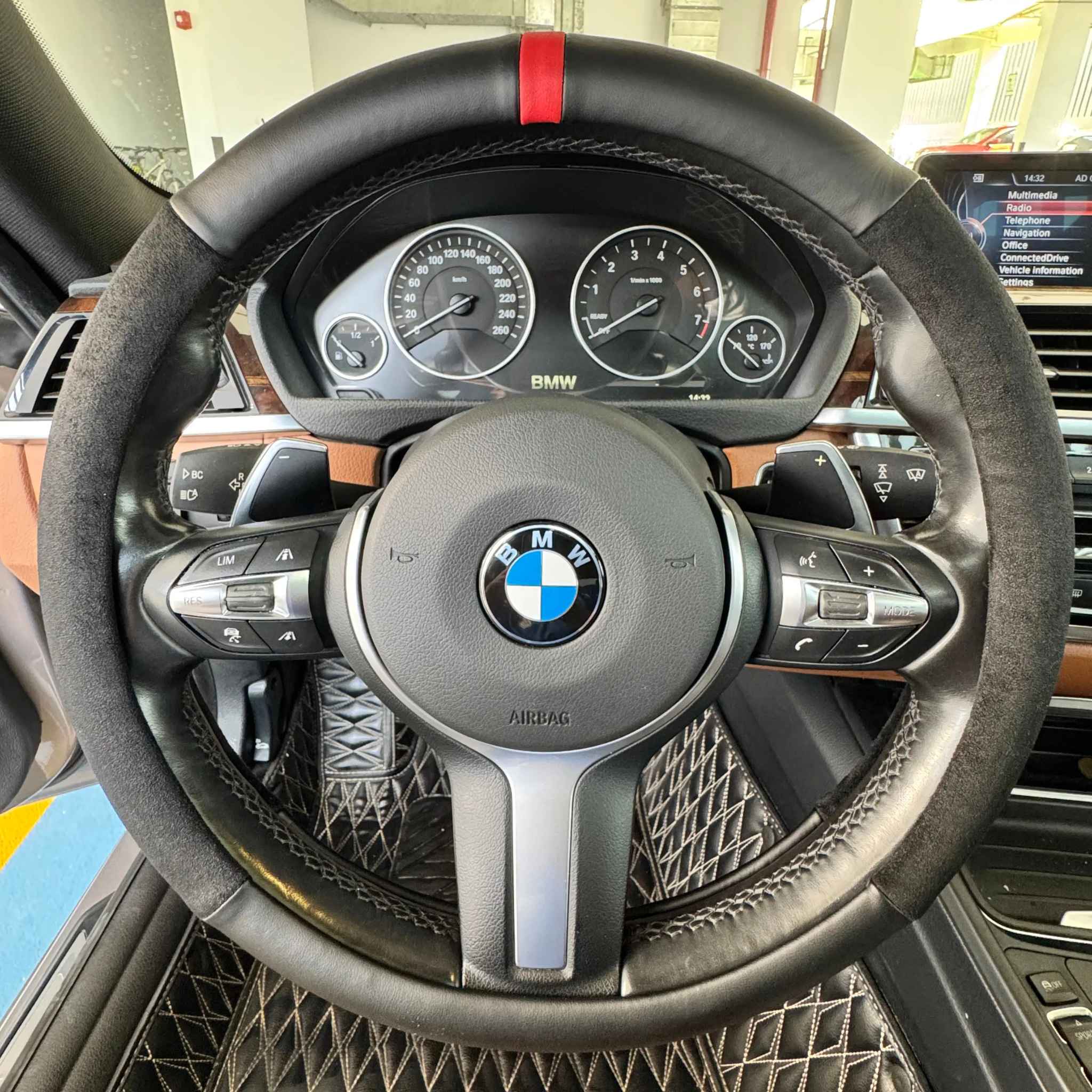 Nappa Leather + Suede Full Steering Wheel Cover