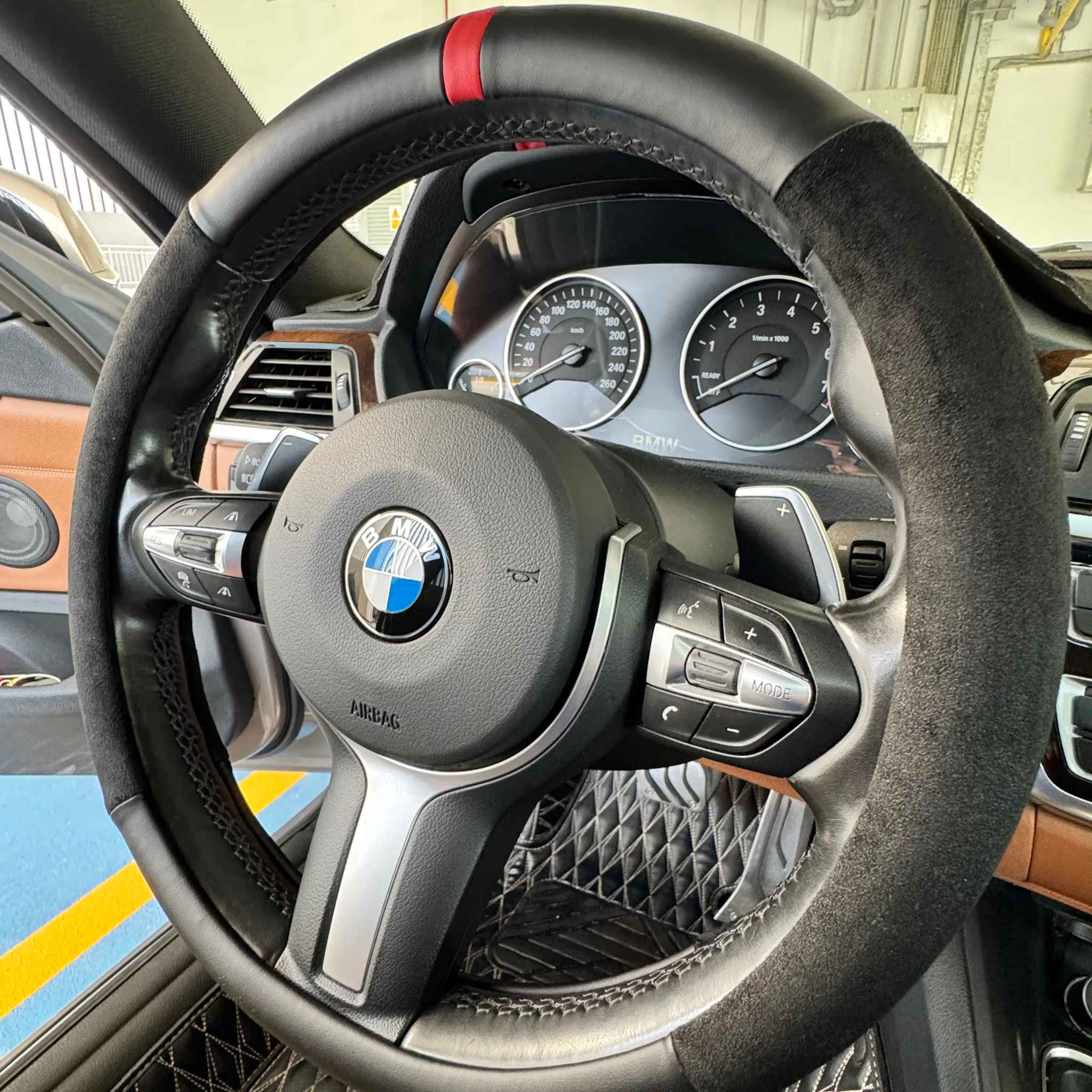 Nappa Leather + Suede Full Steering Wheel Cover