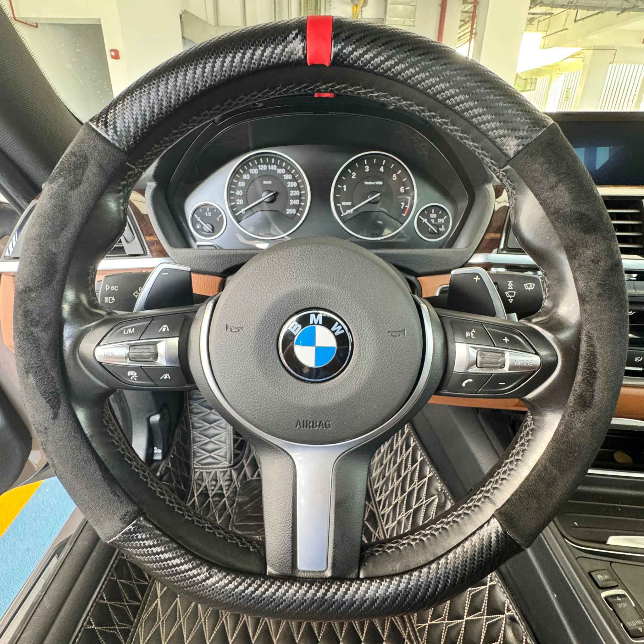 Carbon + Suede Full Steering Wheel Cover