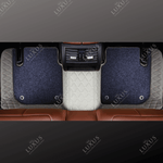 Light Grey Base & Grey Top Carpet Double Layer Luxury Car Mats Set