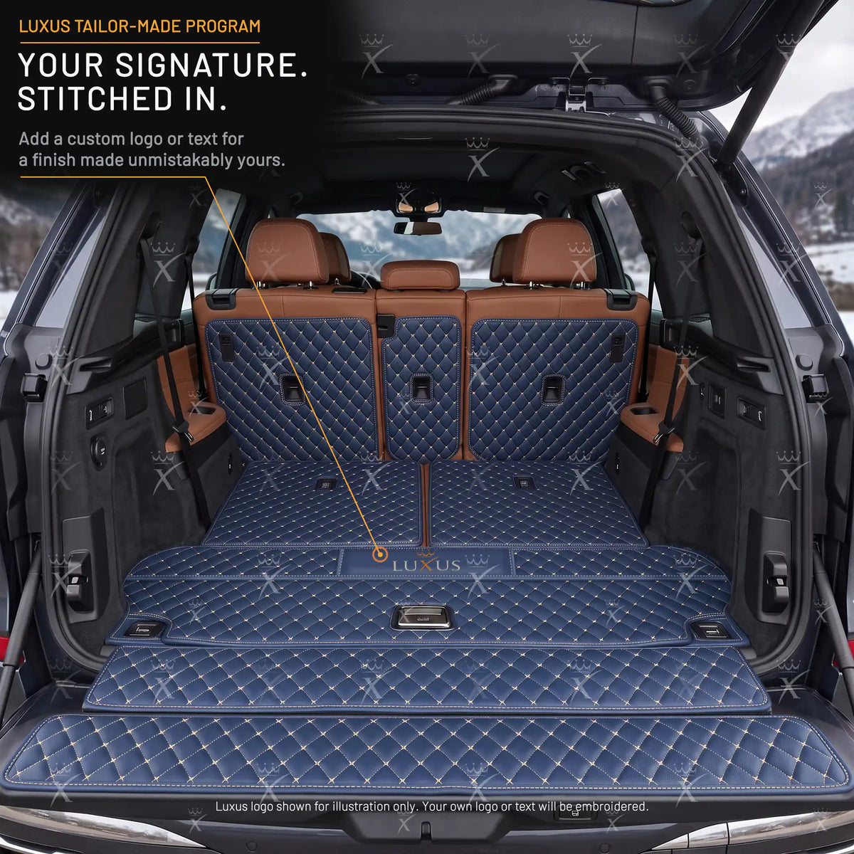 Luxus Diamond XtendFit Series Trunk Mat | Vintage Blue