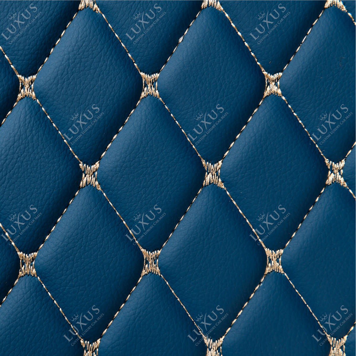 Luxus Car Mats™ – Luxus-Leder-Kofferraum-/Kofferraummatte in Vintage-Blau