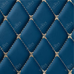 Luxus Car Mats™ - Vintage blauwe luxe lederen laars/kofferbakmat