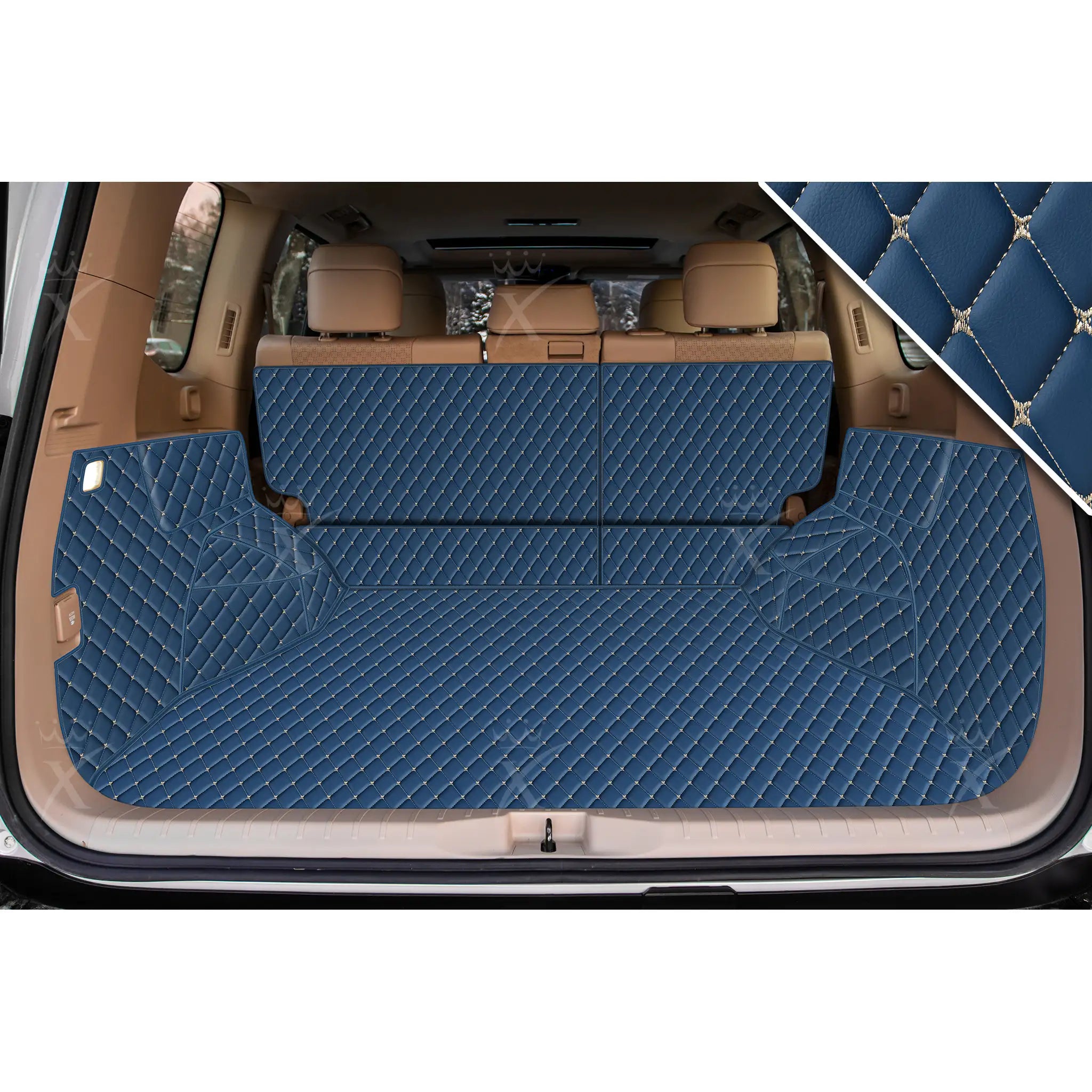 Luxus 360Fit Premium Diamond Custom Trunk Liner | Vintage Blue