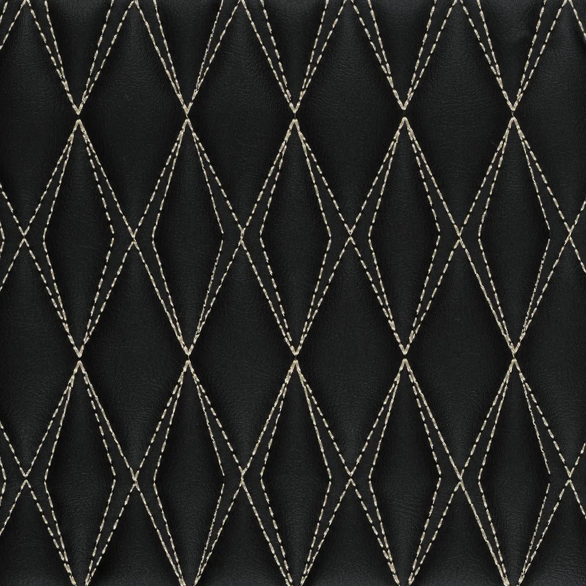 Luxus Twin-Diamond Double Layer Series Floor Mats | Black & Beige Stitching & Graphite Shadow Top Carpet