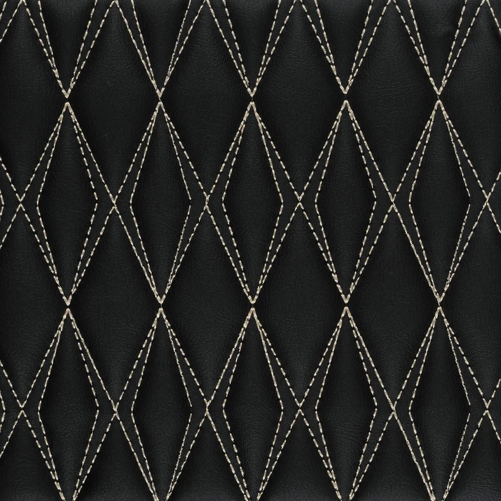 Luxus Twin-Diamond Series Floor Mats | Black & Beige Stitching