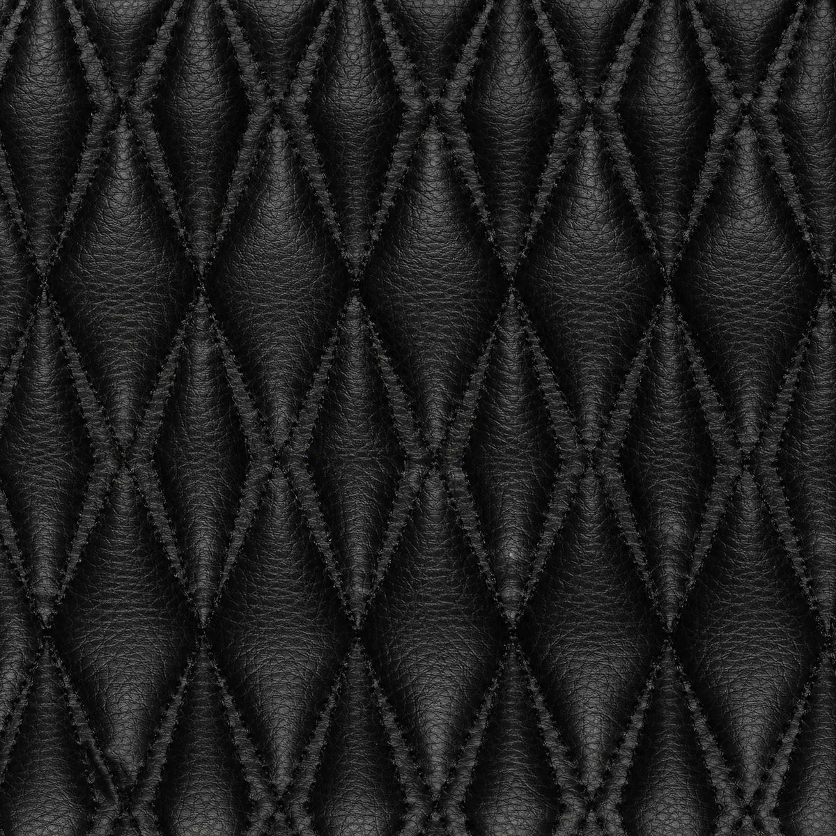 Luxus Twin-Diamond Double Layer Series Floor Mats | Black & Black Stitching & Aqua Frost Top Carpet