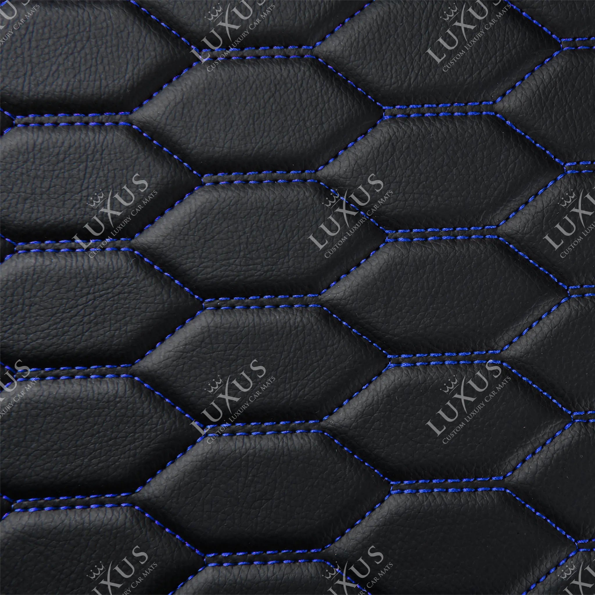 Sample | Honeycomb Series | Black & Blue Stitching