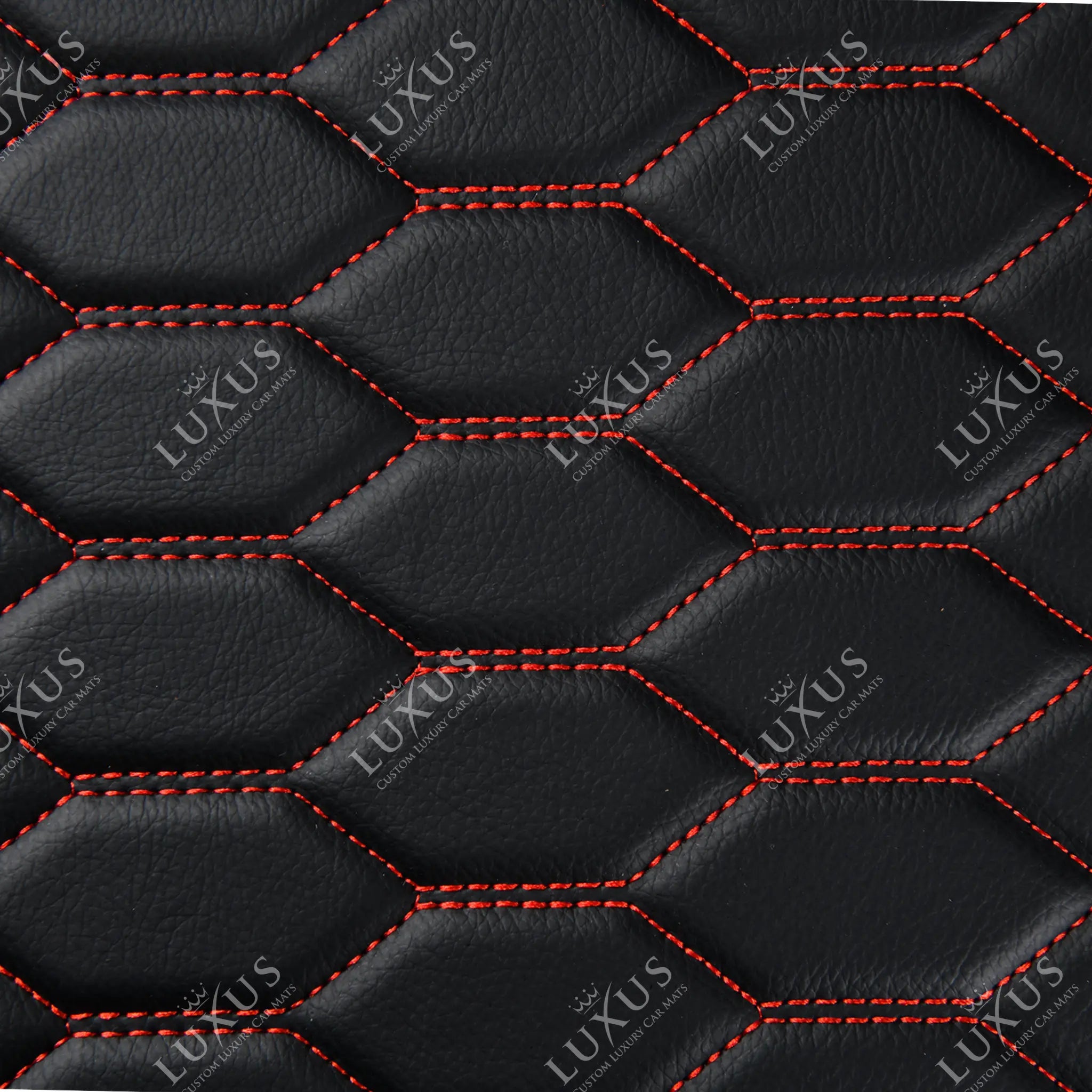 Sample | Honeycomb Series | Black & Red Stitching