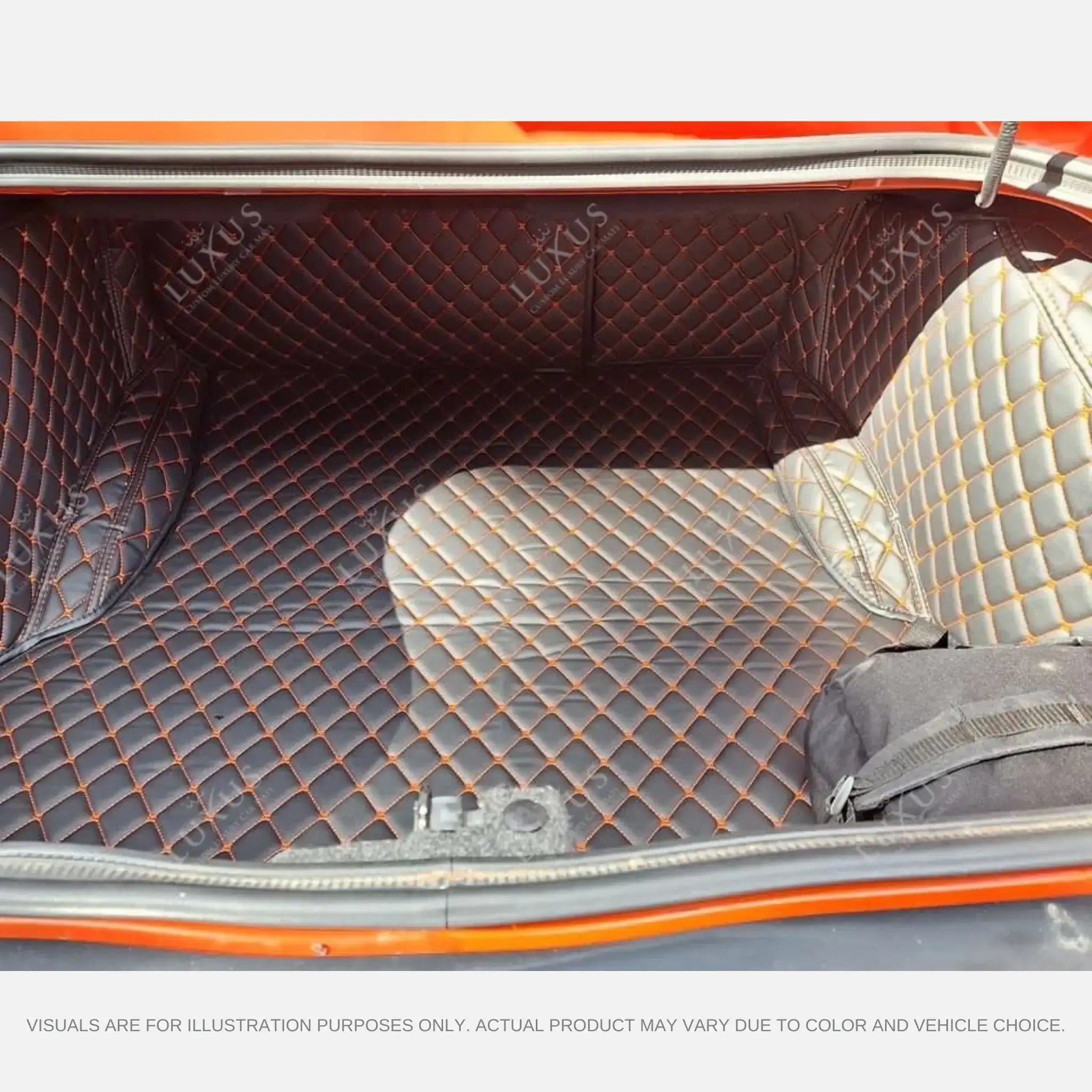 Luxus Car Mats™ - Tapete para maletero/maletero de cuero de lujo en 3D gris claro