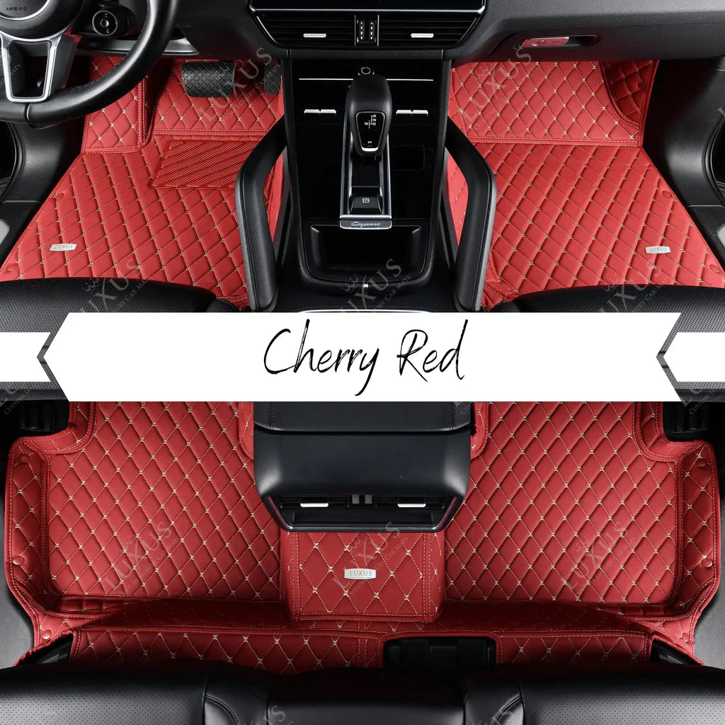 Luxus Car Mats™ - Set di tappetini per auto di lusso rosso ciliegia