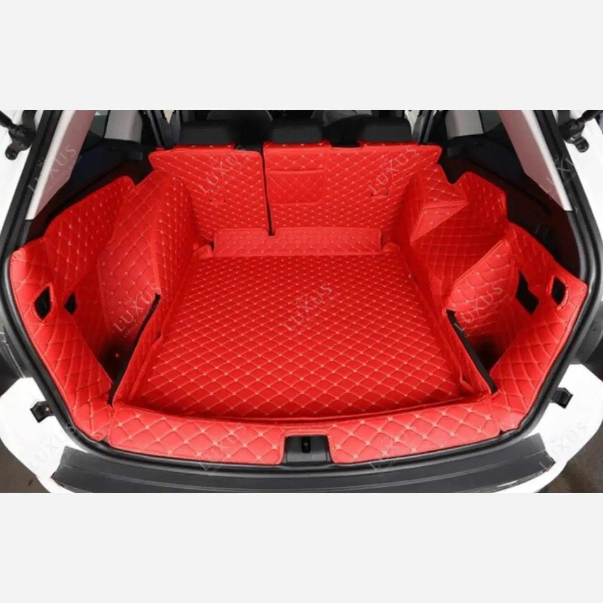 Luxus Car Mats™ – Kirschrote Luxus-Leder-Kofferraum-/Kofferraummatte