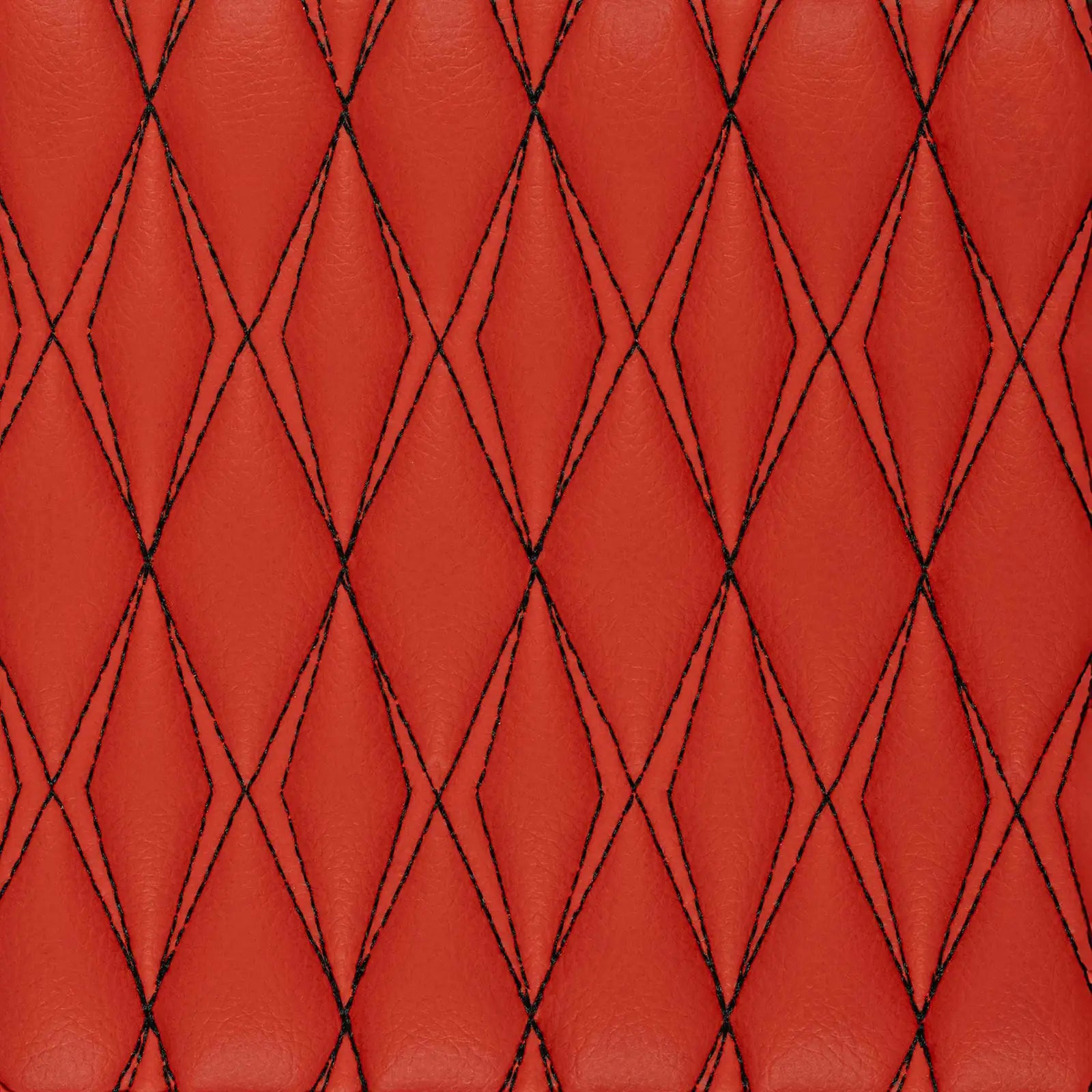 Luxus Twin-Diamond Series Floor Mats | Ferrari Red Black Stitching