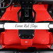 Luxus Car Mats™ - Juego de alfombrillas de lujo con rayas rojas Ferrari