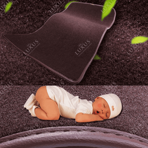 Luxus Car Mats™ - Luxe automattenset met zwarte en blauwe stiksels