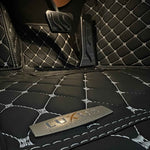 Black & Purple Stitching Diamond Luxury Car Mats Set