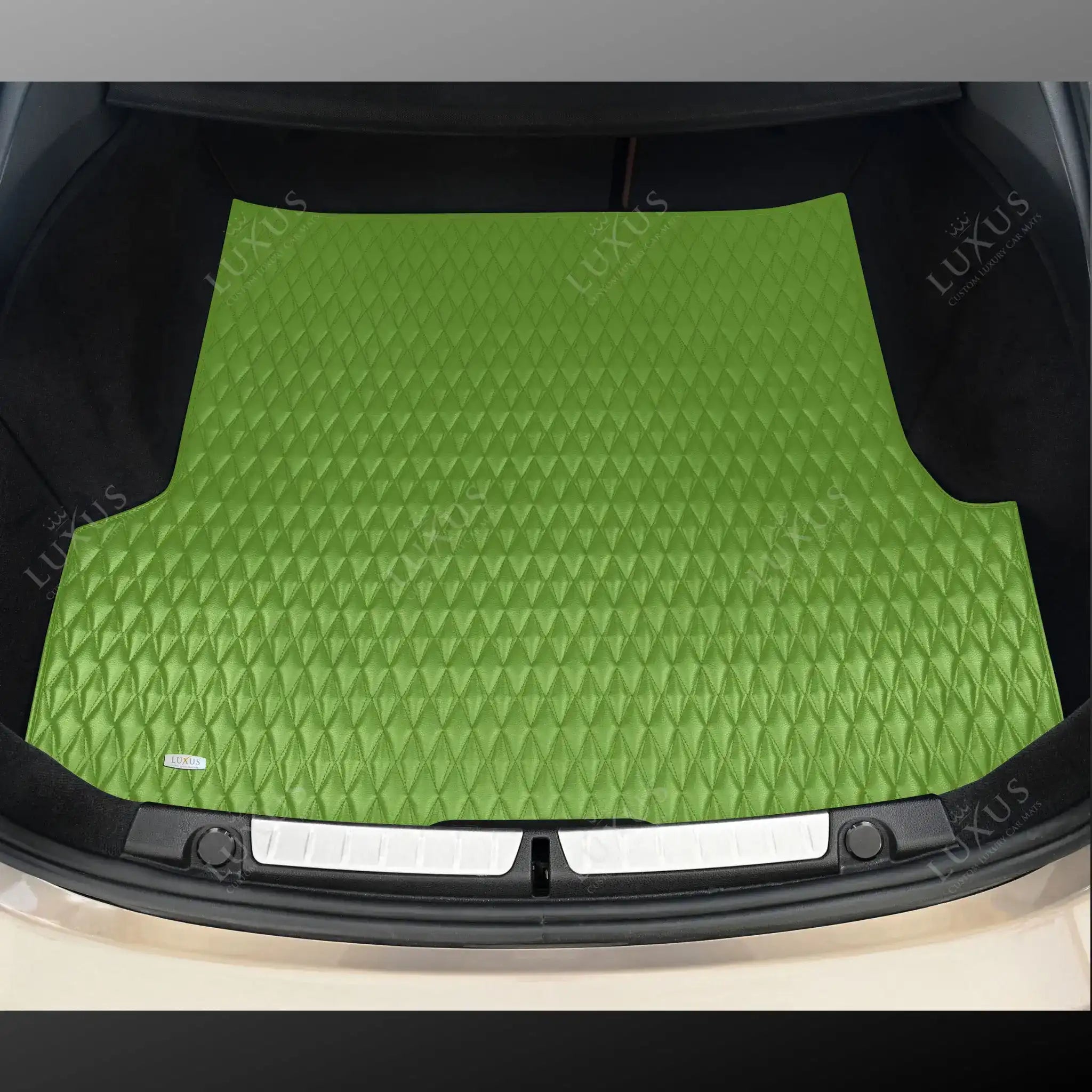 Lime Green Twin-Diamond Luxury Boot/Trunk Mat