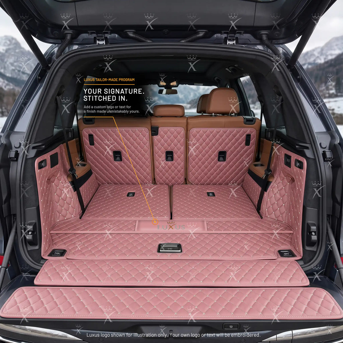 Luxus Diamond 360Fit Series Trunk Mat | Flamingo Pink