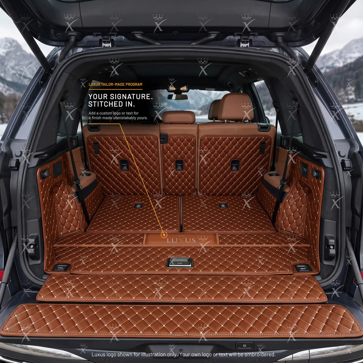 Luxus Diamond 360Fit Series Trunk Mat | Caramel Brown