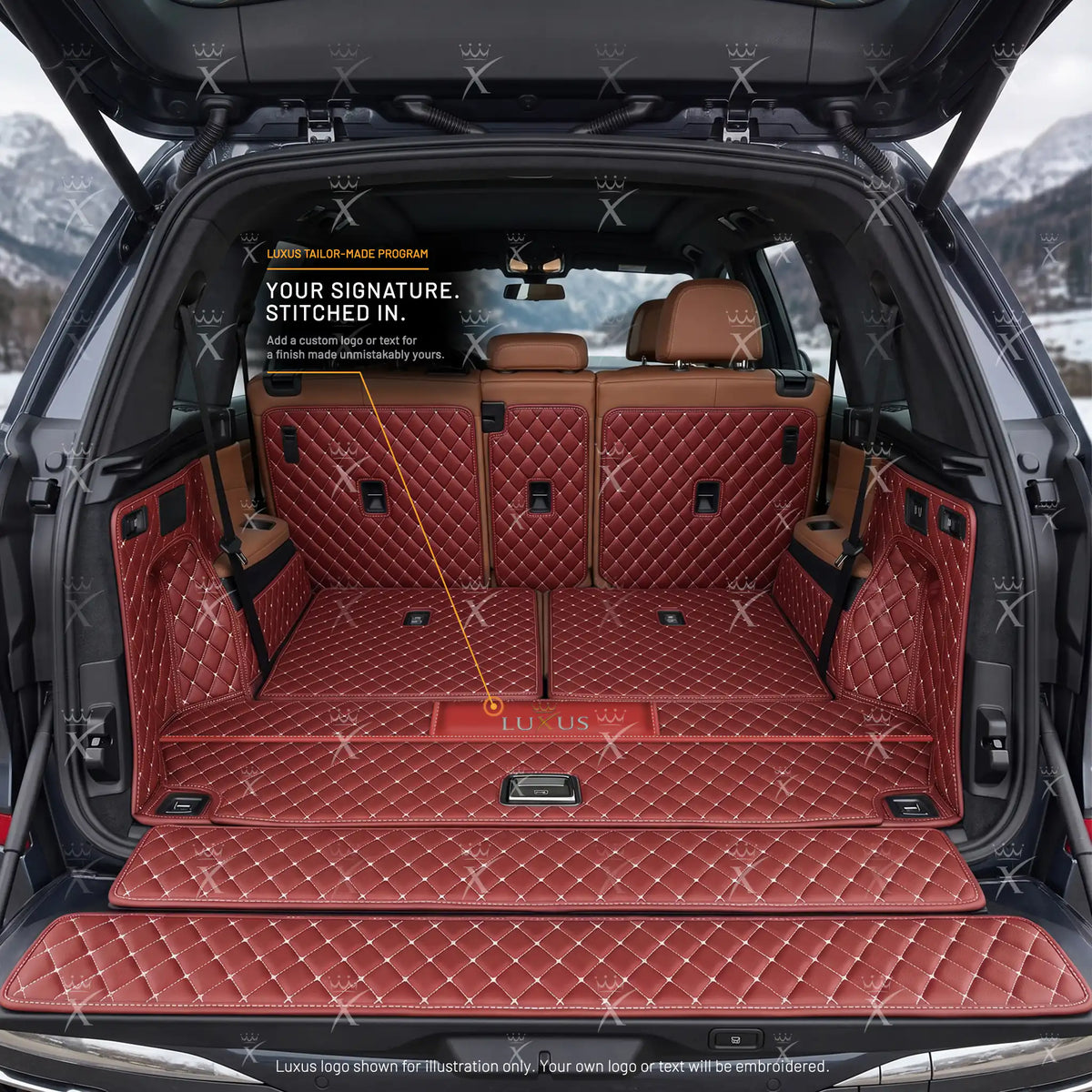 Luxus Diamond 360Fit Series Trunk Mat | Cherry Red