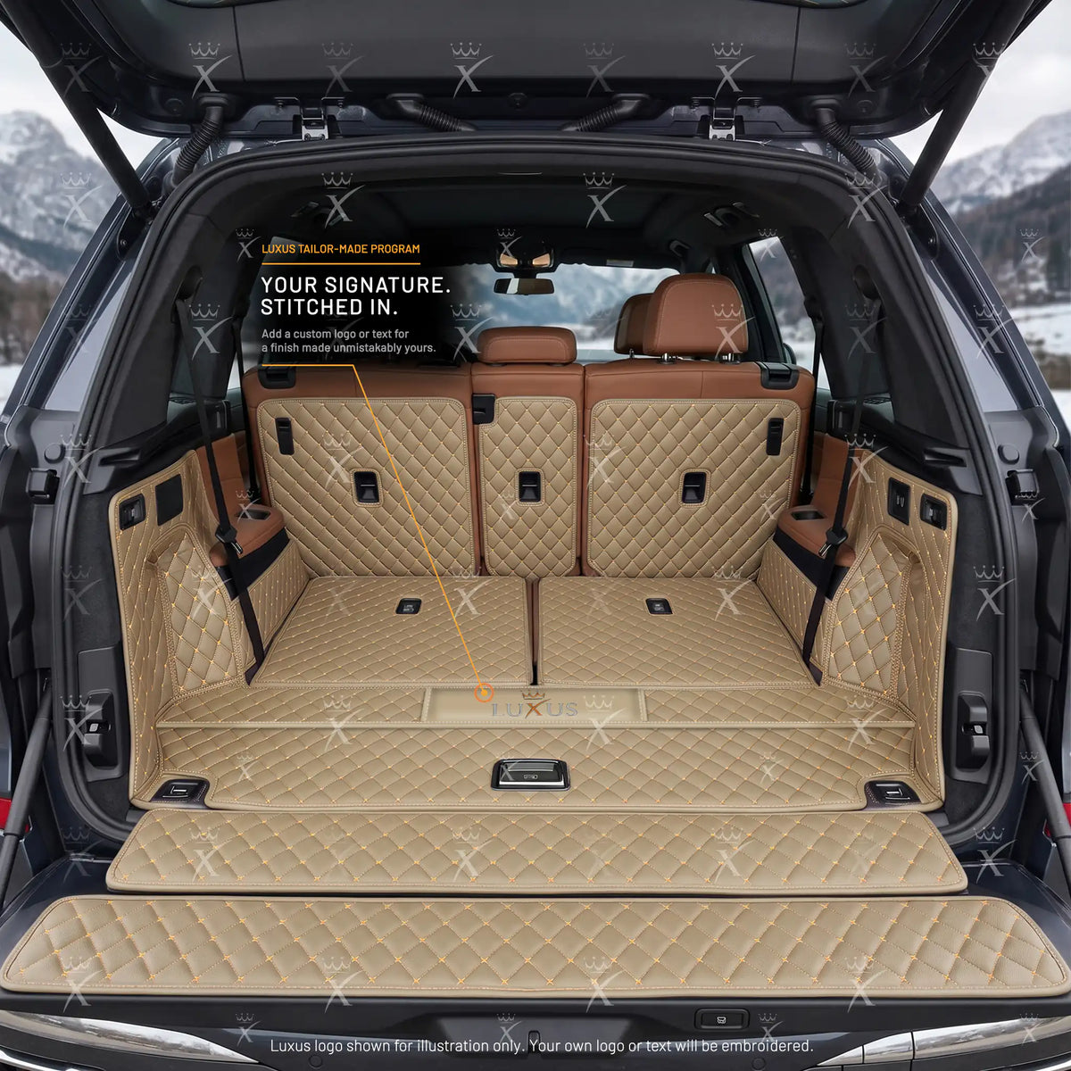 Luxus Diamond 360Fit Series Trunk Mat | Cream Beige