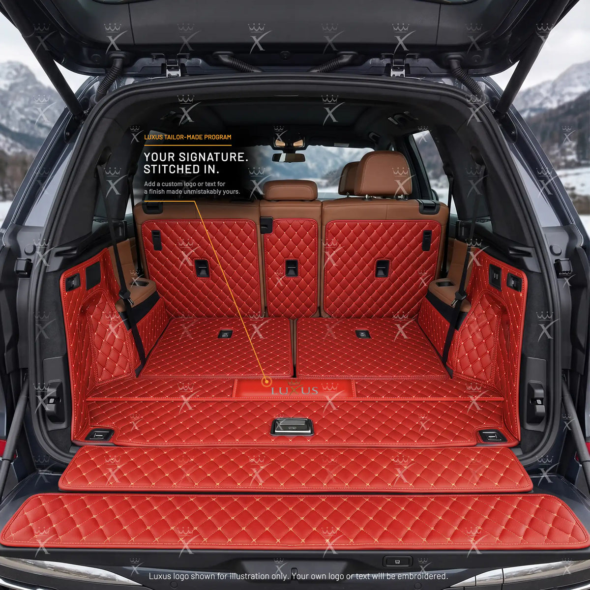 Luxus Diamond 360Fit Series Trunk Mat | Ferrari Red