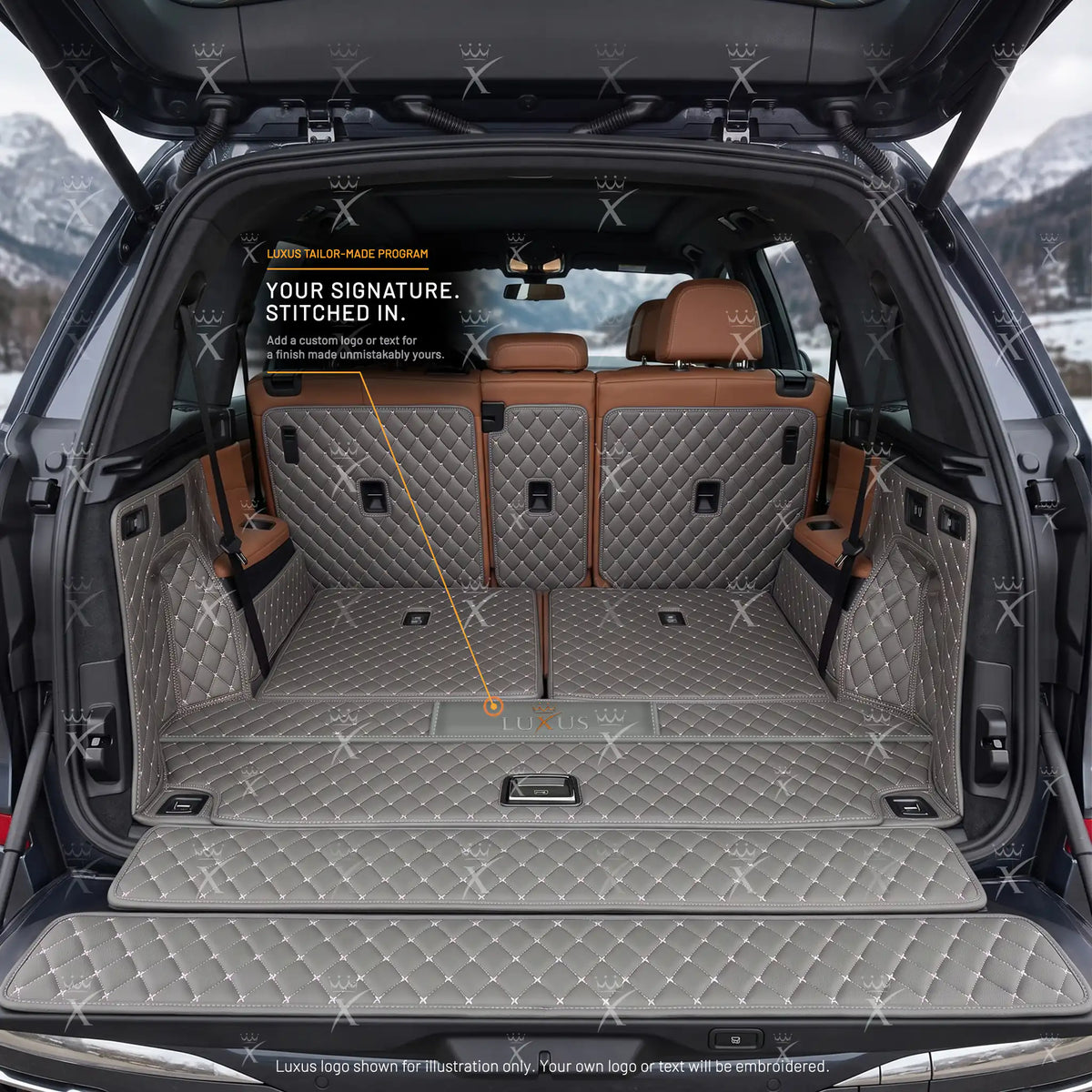 Luxus Diamond 360Fit Series Trunk Mat | Light Gray