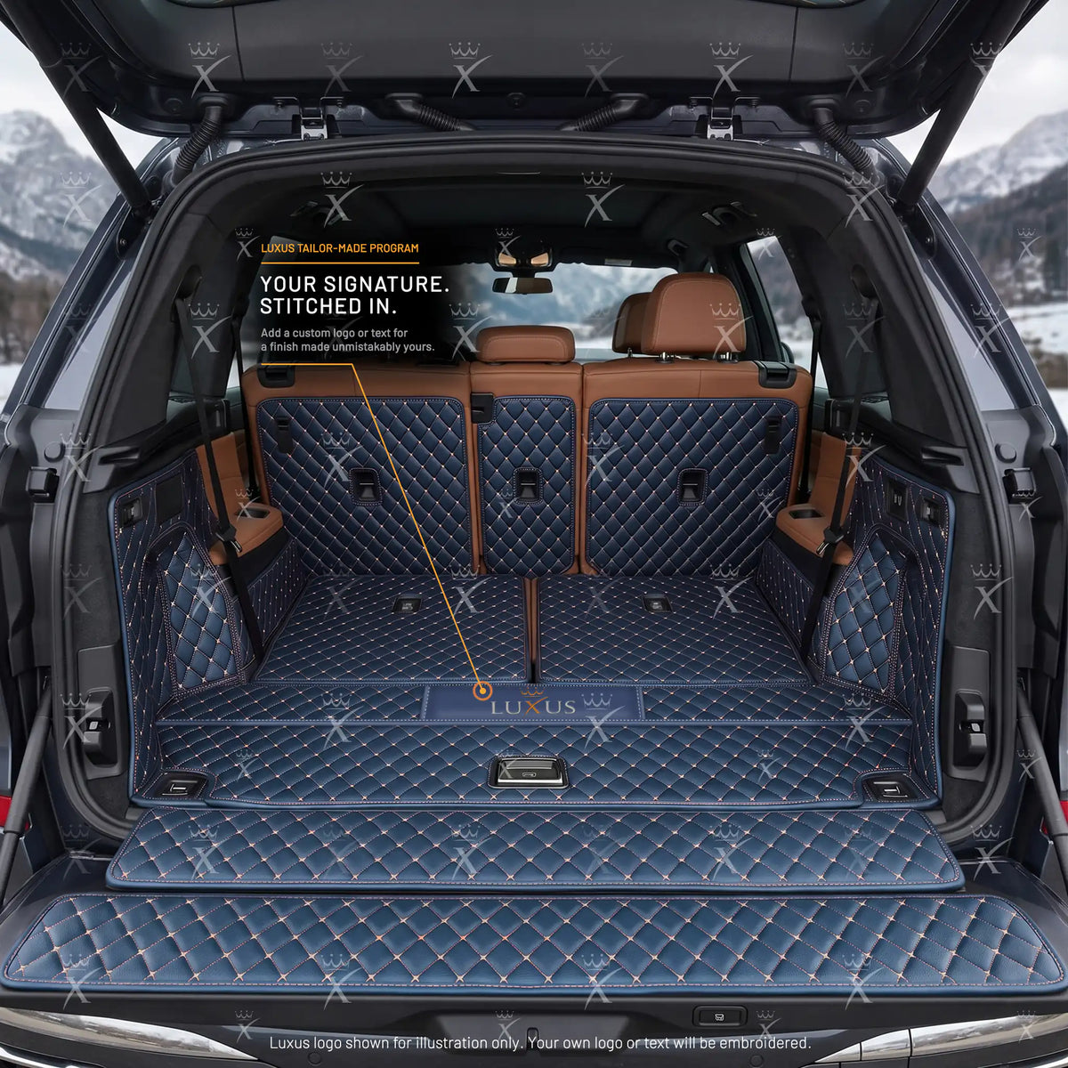 Luxus Diamond 360Fit Series Trunk Mat | Vintage Blue