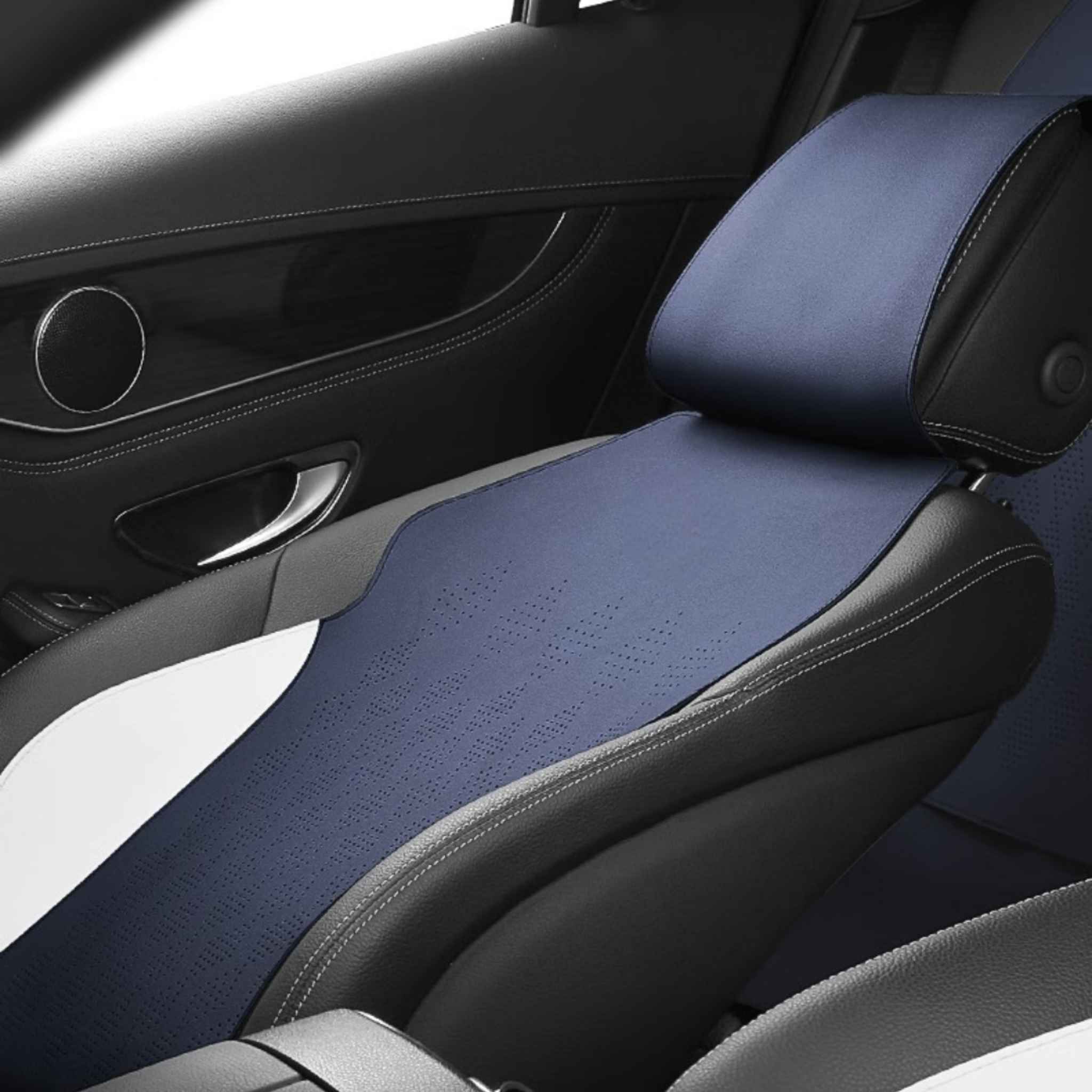 Minimalist Suede Seat Covers | Ocean Blue