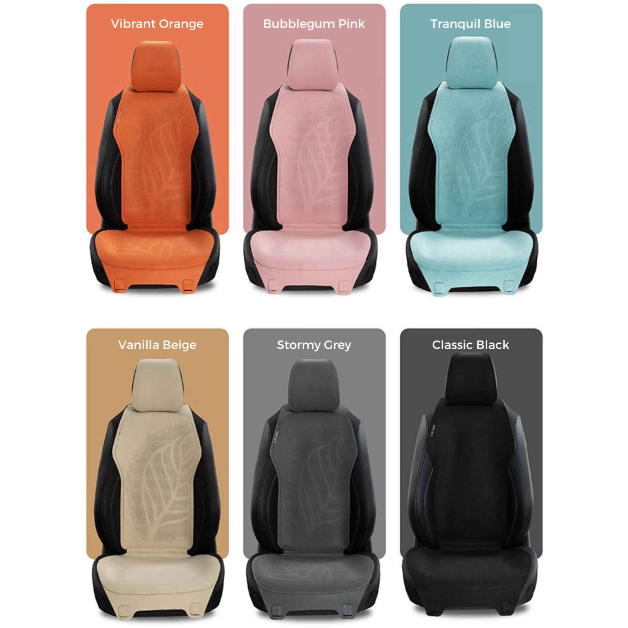 Minimalist Suede Seat Covers | Turquoise Blue