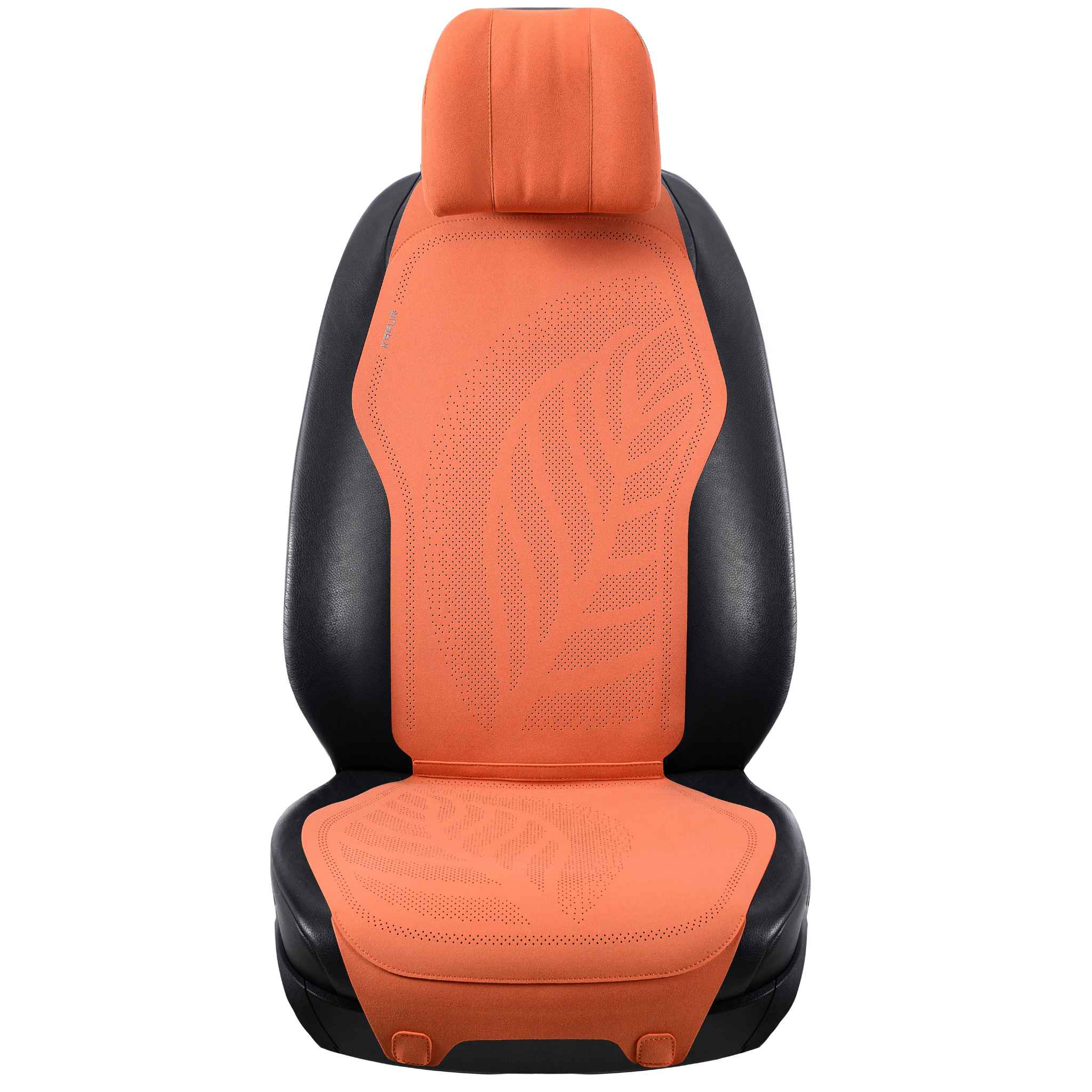 Minimalist Suede Seat Covers | Vibrant Orange